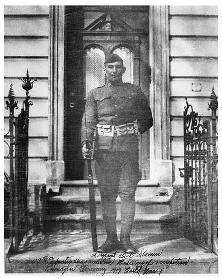 Sgt. William Shemin poses in Germany in 1919. (Photo courtesy of the National Museum of American Jewish Military History)