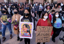 Demonstrators raise awareness of anti-Asian violence