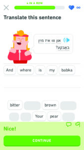 Duolingo's new Yiddish course 