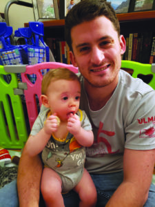 Elliott Goldberg with his son