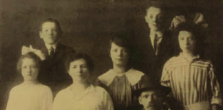 Black-and-white family photo from 1914