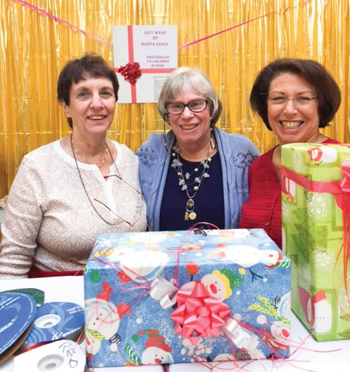 From left: Kappa Guild members Wilma Samuelson, Sheila Mentz and Miriam Stern 