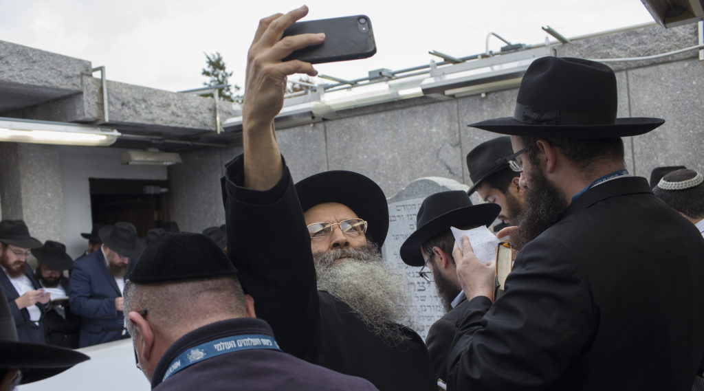 Orthodox Jewish man takes a selfie