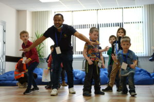 Children participate in a kids' program at Limmud FSU
