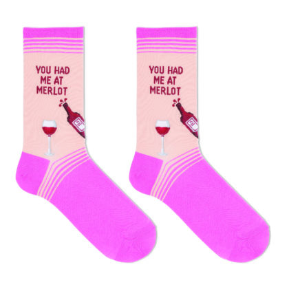 “You Had Me at Merlot” socks