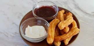 Churros with dipping sauces