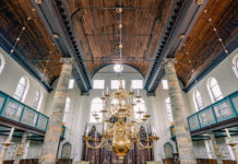 A view inside the Portuguese Synagogue in Amsterdam