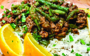 Fassoulia with ground beef