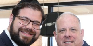 Rabbi Chanan Daniel Skurnik and Gov. Larry Hogan