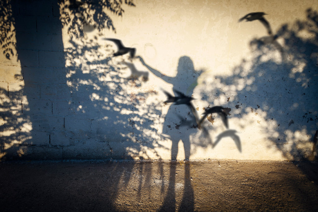 girl's shadow
