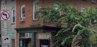Google Maps screenshot of The Van Gough Cafe.
