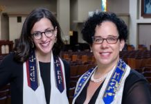 From left: Cantor Alexandra Fox and Rabbi Rachel Sabath Beit-Halachmi
