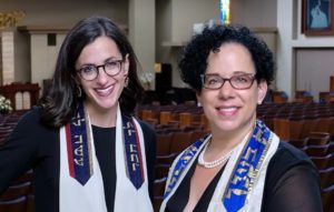 From left: Cantor Alexandra Fox and Rabbi Rachel Sabath Beit-Halachmi 