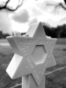 Albert Belmont's Jewish star gravestone