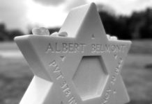Albert Belmont's Jewish star gravestone