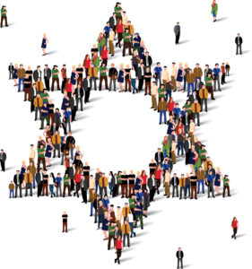 Clip art of people forming a star of David