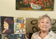 Lidiya Kanovich with her art