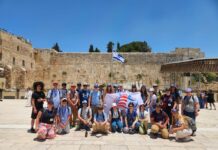 Teenagers at the Western Wall