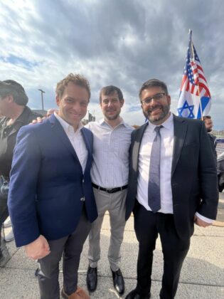 Rabbis Chai Posner, Jason Goldstein and Eli Yoggev