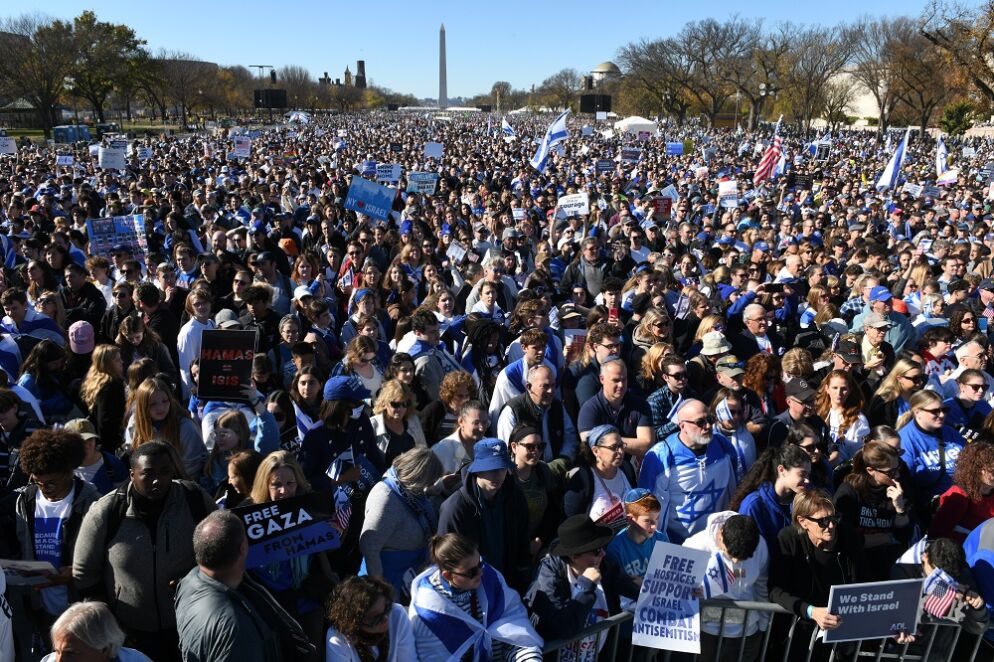 Crowd at the March for Israel at the National Mall