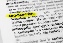 picture of "anti-Semitism" in the dictionary