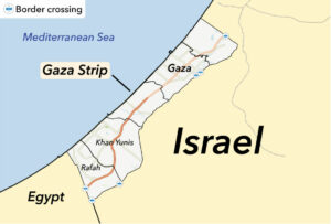 map of Gaza Strip