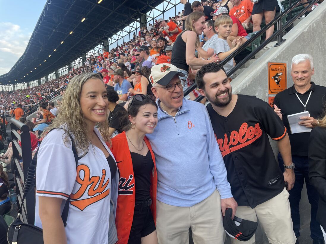David Rubenstein greeting Baltimore Orioles fans