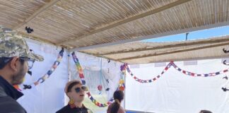 The sukkah at UMBC in 2024.