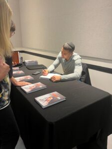 Shawn Balva at a book signing for his book “Conviction.”