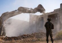 Opinion: The Terror Prevention Paradox Construction equipment demolishing a house.