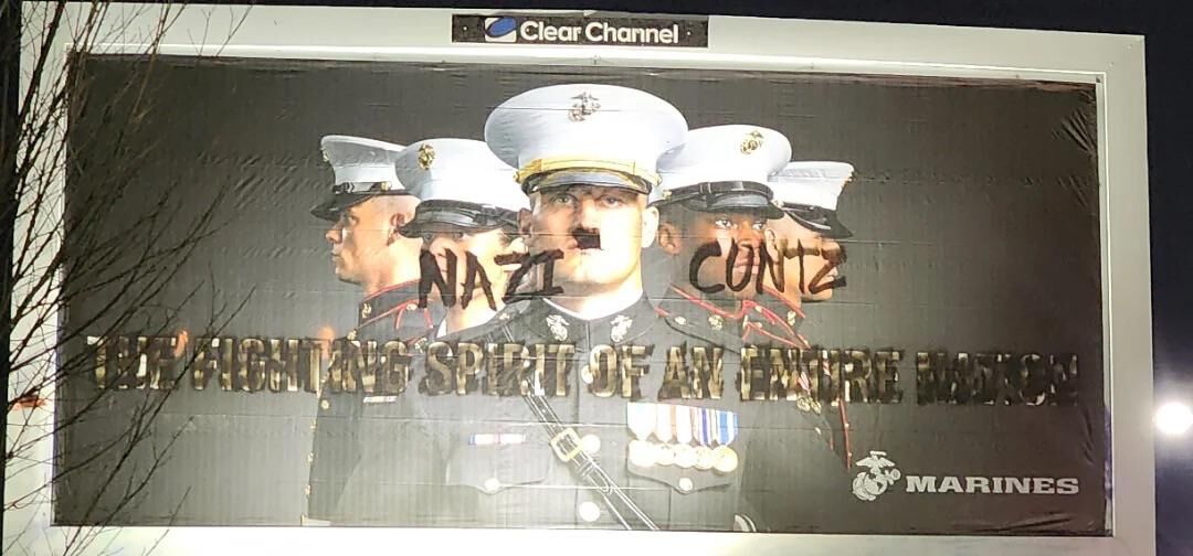Baltimore Billboard Vandalized With Nazi Imagery