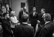 Opinion: Beyond the Strike: A Strategic Wake-Up Call for Europe A group of men and women standing in a circle.