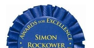 A blue award ribbon.