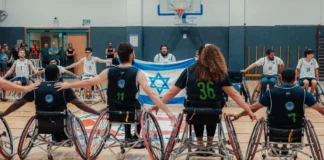 Israel’s National B League Wheelchair Basketball Championship game between ADI Negev-Nahalat and Beit Halochem Jerusalem, June 14, 2026.