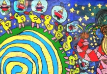 A collaborative work by Nir Aloni, Michael Zalmanov and Noga Eitan, on display at the “Feelings in Between” exhibition at the Jerusalem Theater in Jerusalem July 14.