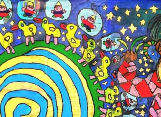 A collaborative work by Nir Aloni, Michael Zalmanov and Noga Eitan, on display at the “Feelings in Between” exhibition at the Jerusalem Theater in Jerusalem July 14.