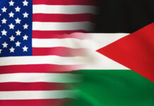 Jordan, USA flag together.