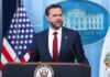 JD Vance Refuses to Disavow Tucker Carlson Vice President JD Vance speaks during a news briefing in the White House, Sept. 3, 2026 Washington, DC.